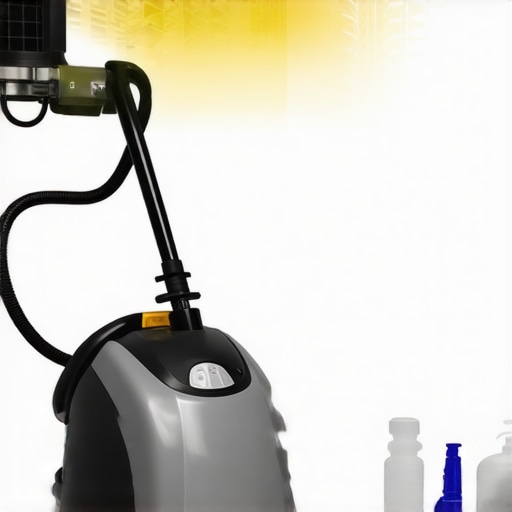 High-tech upholstery cleaning equipment demonstrating eco-friendly methods