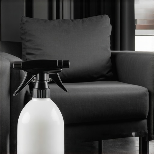 An advanced steam cleaner sanitizing a sofa with modern cleaning tools
