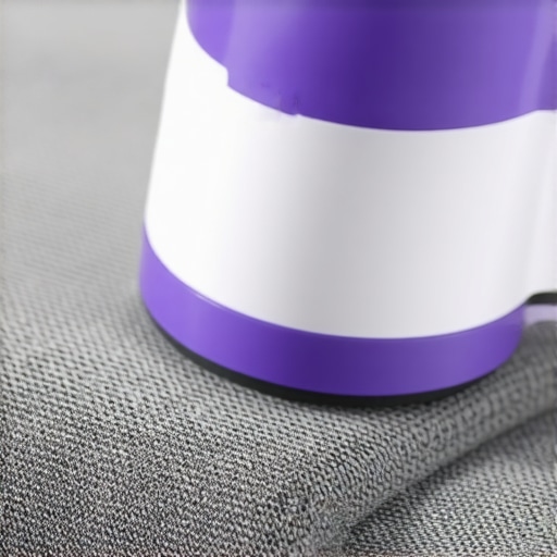 Ultrasonic cleaning device dislodging dirt from upholstery fabric