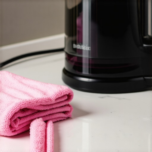 Professional steam cleaner and microfiber cloths ready for maintenance