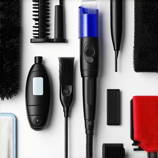 A collection of professional upholstery maintenance tools ready for use.