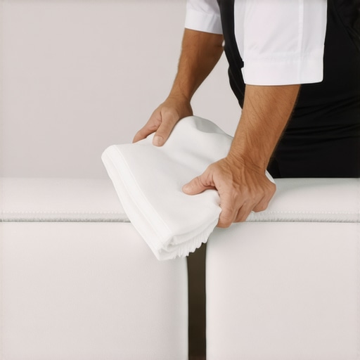 Cleaning delicate fabric furniture with soft tools and careful methods.