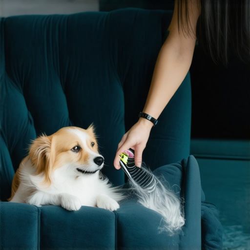 Dealing with pet hair on velvet furniture