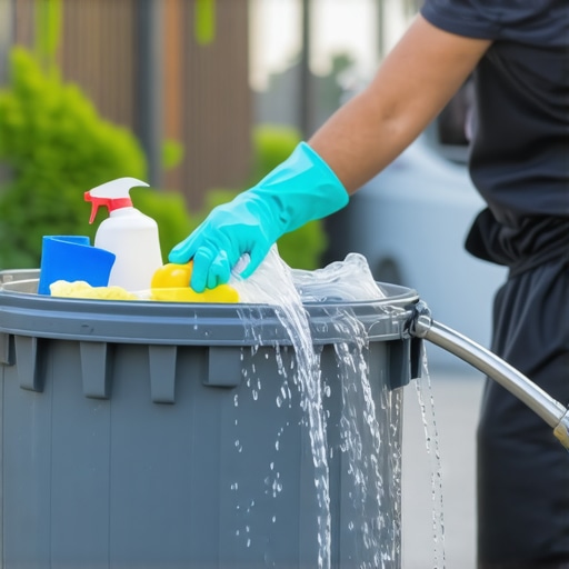 Deep cleaning your trash can to stop smells