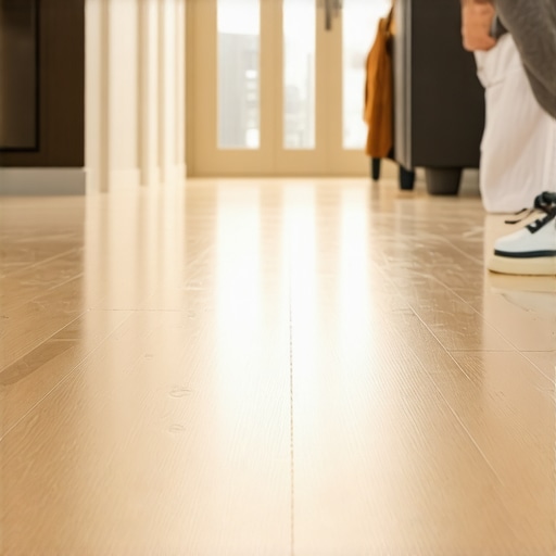Close-up of pristine, white baseboards after cleaning