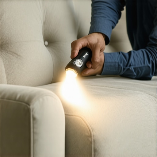 How to identify hidden stains on a second-hand sofa