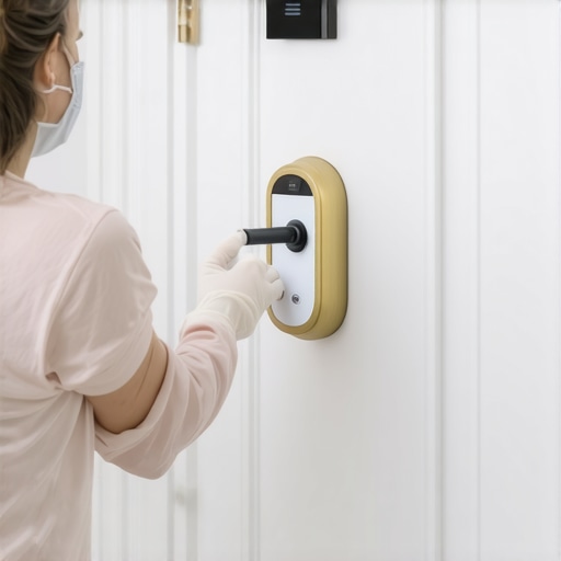 Sanitizing your doorbell and handles properly