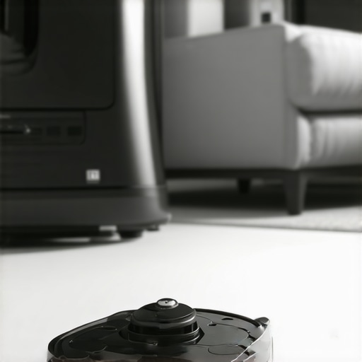 Steam cleaner and robotic vacuum demonstrating modern cleaning technology.