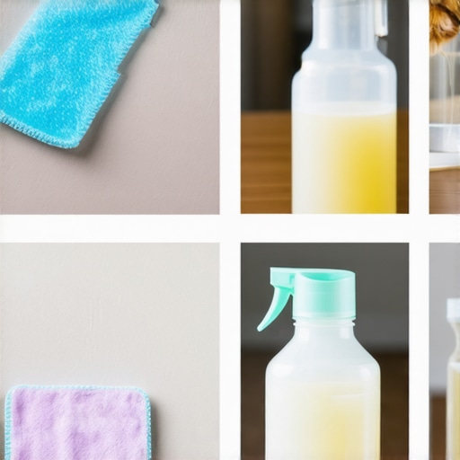 Step-by-step pet saliva stain removal on upholstery Person cleaning saliva stain from sofa with microfiber cloth and vinegar solution.
