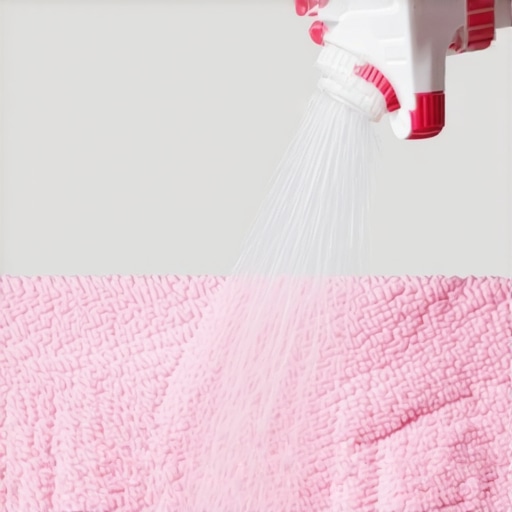 Avoid Direct Spraying for Better Cleaning Results Professional technique of spraying cleaning solution onto a microfiber cloth.