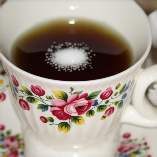 Lemon and baking soda paste being applied to a stained teacup