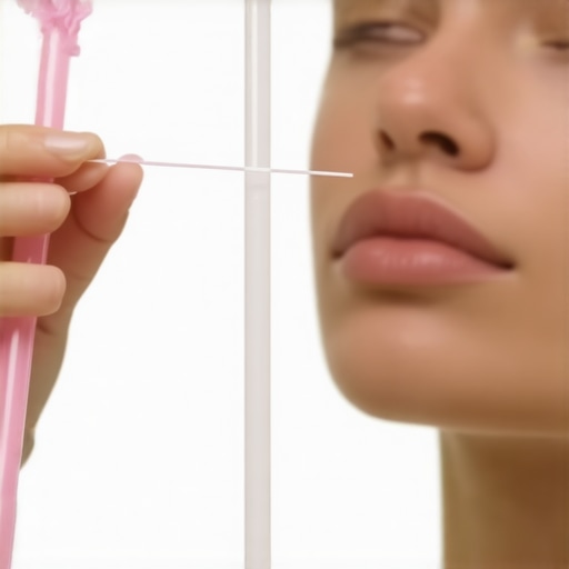 DIY Straw Cleaning Method Using dental floss and a cloth scrap to clean a reusable straw without a brush.