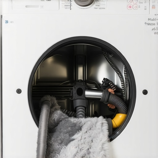 Deep cleaning the interior of a dryer cabinet Cleaning lint from inside the dryer motor and heating element