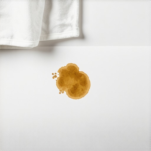 Effective Upholstery Blotting Technique A white cloth dabbing a coffee stain on a white sofa to lift the liquid without scrubbing.