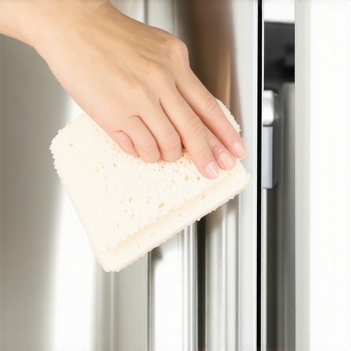 How to remove the sticky film on top of the kitchen fridge