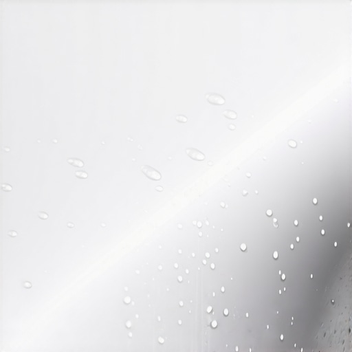 Hydrophobic Wax Coating on Porcelain Sink Water beading on a waxed porcelain sink to prevent rust stains