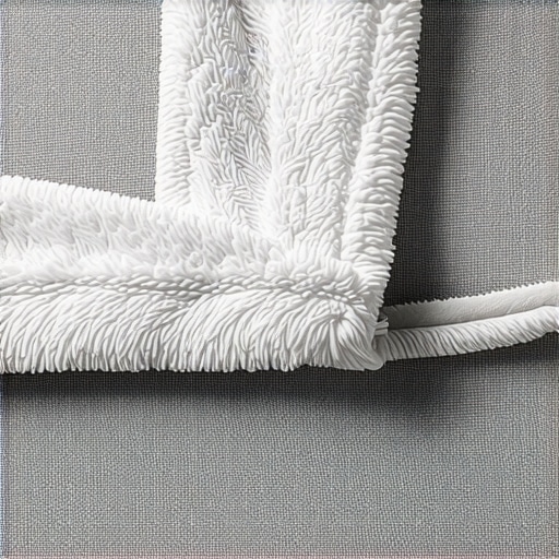 Close-up of cleaning residue being removed from fabric to prevent dust attraction