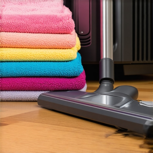 Professional Cleaning Tools for Home Maintenance Microfiber cloths and HEPA vacuum for effective home sanitizing