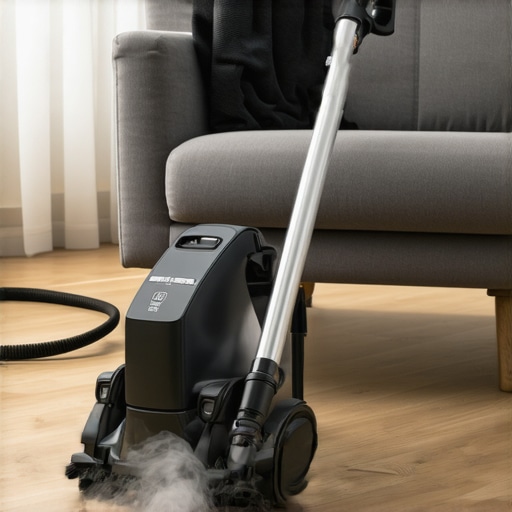 A canister steam cleaner and upholstery brushes for home sanitizing