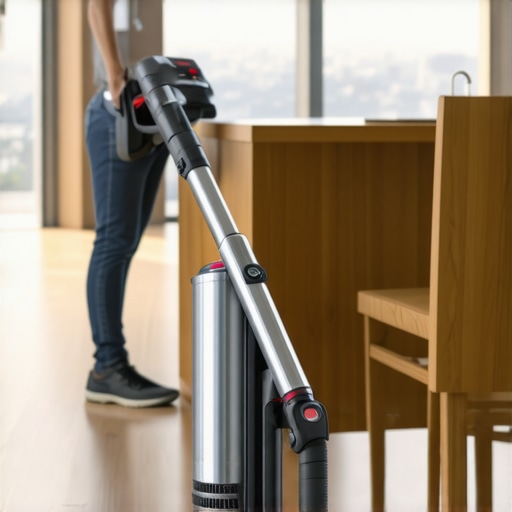 High-quality vacuum cleaner used for sanitizing home floors and preventing dust buildup.