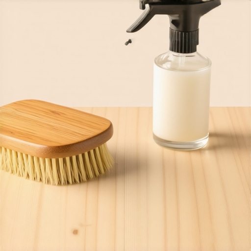 Professional Upholstery Maintenance Tools A horsehair brush and pH-neutral cleaner for upholstery maintenance.