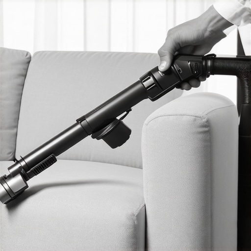 Professional Upholstery Vacuuming Technique Professional vacuuming dust from sofa cushions before cleaning
