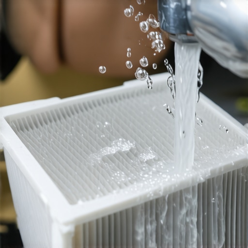 Rinsing a HEPA Vacuum Filter Step-by-step cleaning of a washable vacuum filter to improve air quality