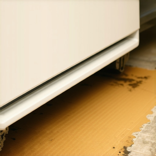 Safely moving a stove for cleaning Person using cardboard to slide a kitchen stove out for a move-out clean