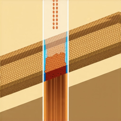 Diagram explaining how stains reappear through wicking in carpet fibers.